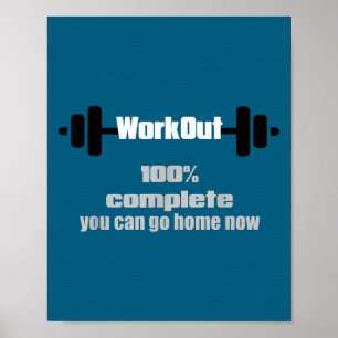 Schweißaktiviertes Motivations-Workout Komplettes Poster