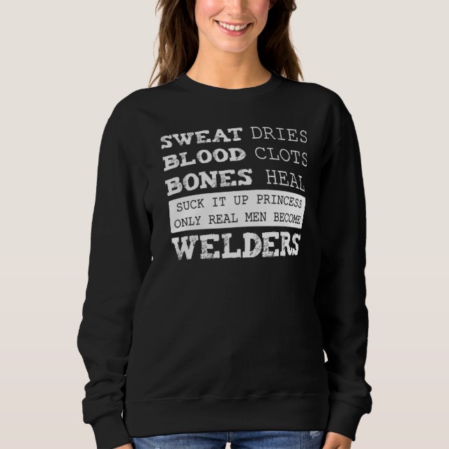Schweißblutknochen Schweissschweissen Sweatshirt (Vorderseite)