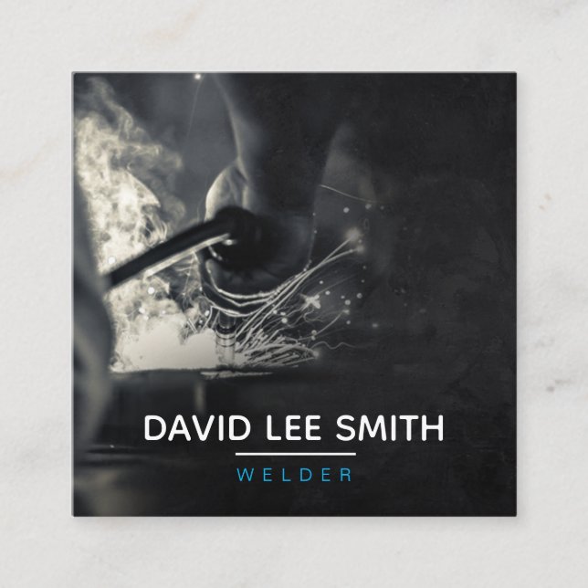 Schweißdienst Quadratische Visitenkarte (Vorderseite)