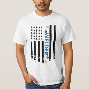 Schweißen - Amerikanische Schweissflagge T-Shirt
