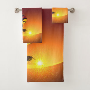 Schweißen Badhandtuch Set