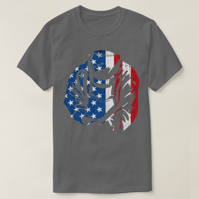 Schweißen der amerikanischen Flagge T-Shirt (Design vorne)