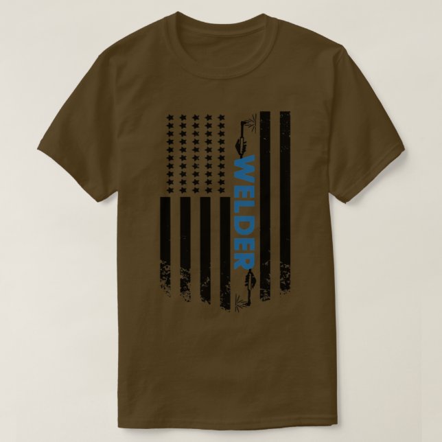 Schweißen der amerikanischen Schweissflagge (2) T-Shirt (Design vorne)