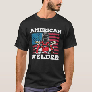 Schweißen der amerikanischen Schweissflagge für Me T-Shirt