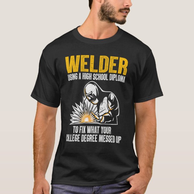 Schweißen für Männer - Schweißen von Stahl T-Shirt (Vorderseite)