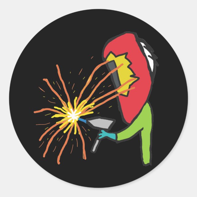 Schweißen Runder Aufkleber (Vorderseite)