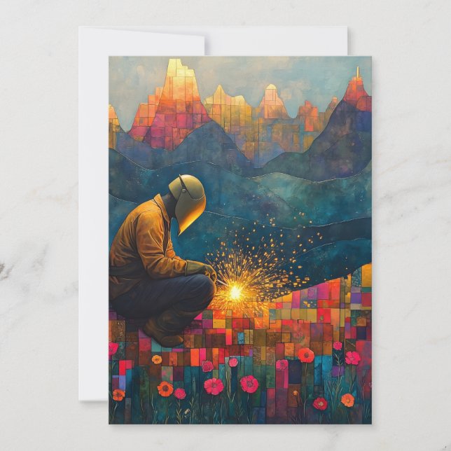 Schweißen von Kunstdrucken - Einladungs-Stolperver Einladung (Vorderseite)