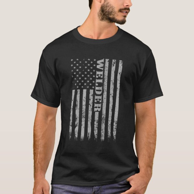 Schweißen von Proud American Welder T-Shirt (Vorderseite)