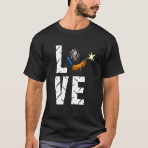 Schweißen von Stolz hart arbeitendem US-Flaggensch T-Shirt