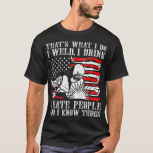 Schweißen, was ich tue, wenn ich die amerikanisch T-Shirt
