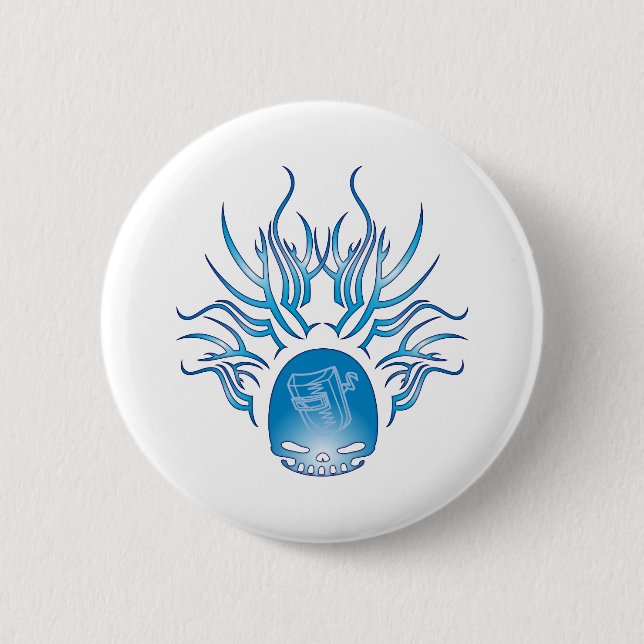 Schweißens-Schädel Button (Vorderseite)