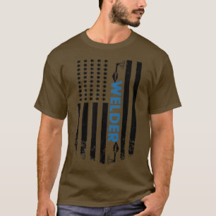 Schweißer-Amerikanische-Schweißer-Flagge (2) T-Shirt