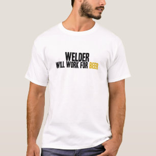 Schweißer-arbeitet für Bier T-Shirt