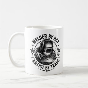 **Schweißer bei Tag, Künstler von Beruf Lustige Kaffeetasse