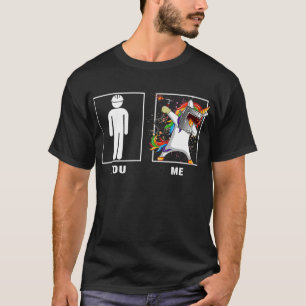 Schweißer für Männer Funny Dabbing Welding Unicorn T-Shirt