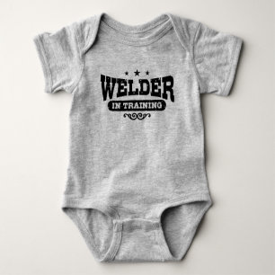 Schweißer im Training für Baby Bodysuit Baby Strampler