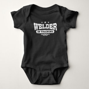Schweißer im Training für Baby Bodysuit Strampler