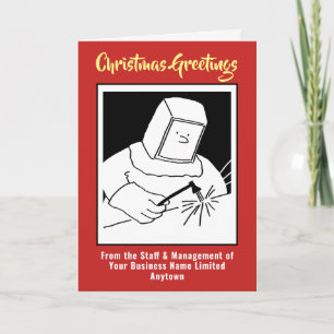 Schweißer- oder Schmiedefirmen-Weihnachtskarte Feiertagskarte