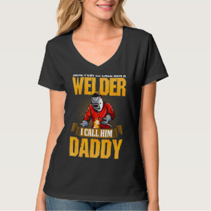 Schweißer Papa Retro Vintage Schweißer Vater T-Shirt