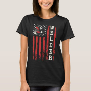 Schweißer Patriotisches Schweißen Vintage Amerikan T-Shirt