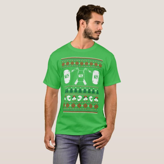 Schweißer-Schweißens-Beruf-Weihnachtshässliche T-Shirt (Vorne ganz)