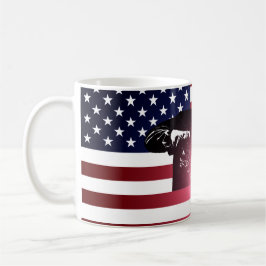 Schweißer u. amerikanische Flagge Kaffeetasse