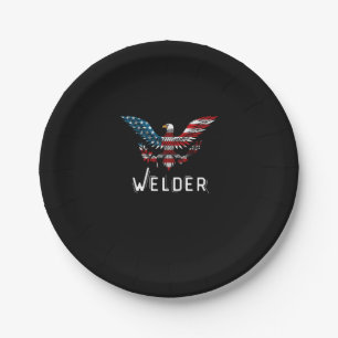 Schweißer USA-Flagge Pappteller