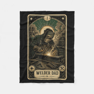 Schweißer Vater Lustige Tarotkarte Schweißen Fleecedecke