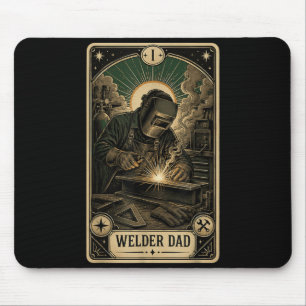 Schweißer-Vater Lustige Tarotkarte Schweißen Mousepad