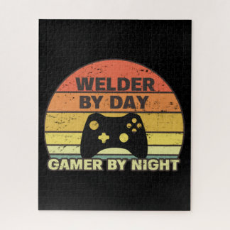 Schweißer Vintage 60er 70er Gaming Schweißer Puzzle