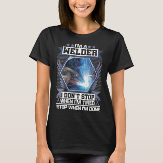 Schweißergeschenke Lustiges Schweißbild auf dem Rü T-Shirt