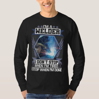 Schweißergeschenke Lustiges Schweißbild auf dem Rü T-Shirt