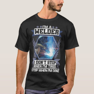 Schweißergeschenke Lustiges Schweißbild auf dem Rü T-Shirt