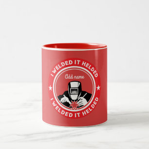 Schweißgeräte und Schweißgeschenke Zweifarbige Tasse