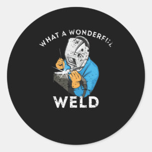 Schweissgeschenk zum Vintagen Schweißen Runder Aufkleber