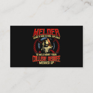 Schweißgeschenke Lustige Sprüche Vintag Weld Fabri Visitenkarte