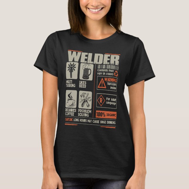Schweißhemd Ich bin ein Multitasking-Schweißer T-Shirt (Vorderseite)