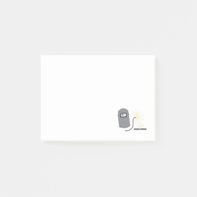 Schweissmaske und Torch Post-it Klebezettel (Vorderseite)