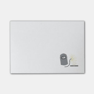 Schweissmaske und Torch Post-it Klebezettel