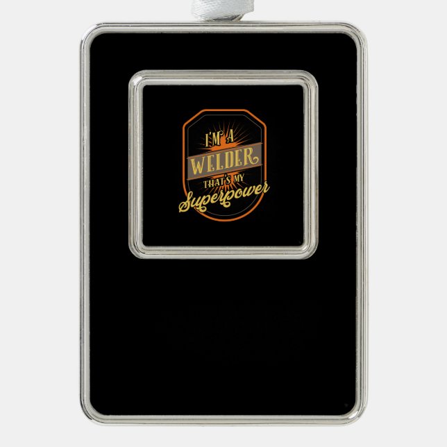 Schweißschweißen Rahmen-Ornament Silber (Vorderseite)