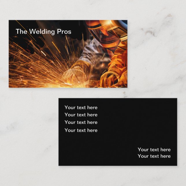 Schweißunternehmen Visitenkarte (Vorne/Hinten)
