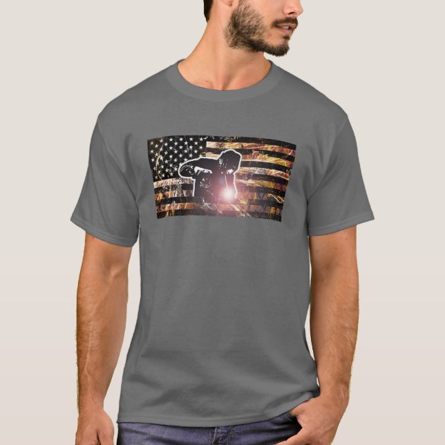Schweißzangen und Flammen T-Shirt (Vorderseite)