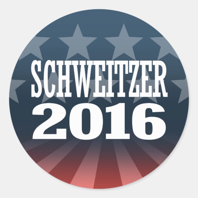 SCHWEITZER 2016 RUNDER AUFKLEBER (Vorderseite)