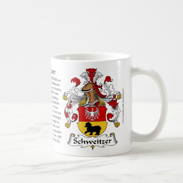 Schweitzer, der Ursprung, die Bedeutung und das Tasse (Rechts)