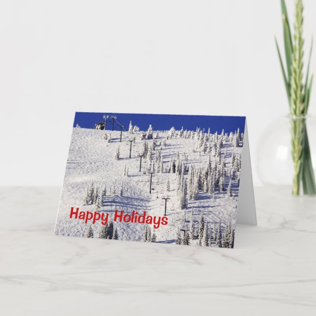 Schweitzer Mountain Ski Sessellift, Weihnachten (Vorderseite)