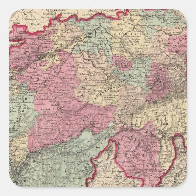 Schweiz 10 quadratischer aufkleber (Vorderseite)