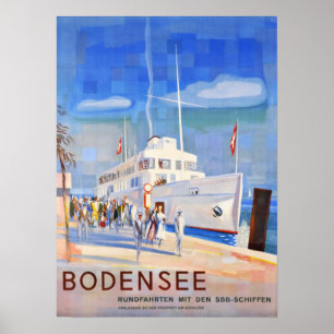 " Schweiz. 1948 - Bodensee Rundfahrten Reise Poster