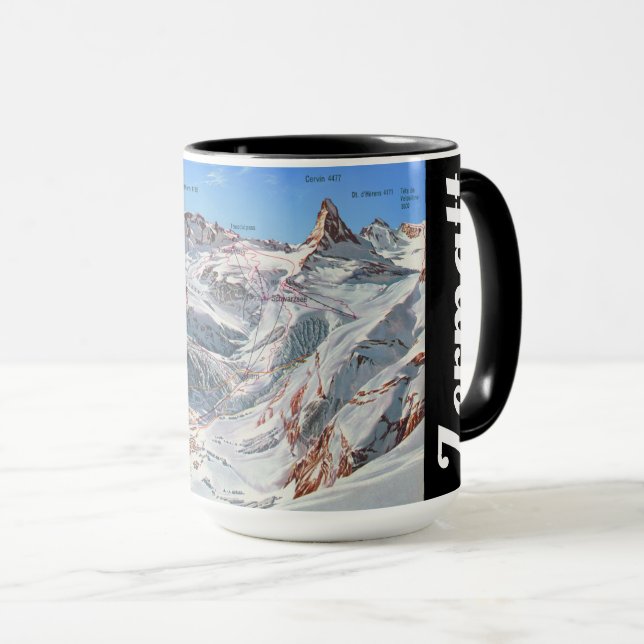 " Schweiz: 1970er/heute Wallis - Zermatt Panorama Tasse (VorderseiteRechts)
