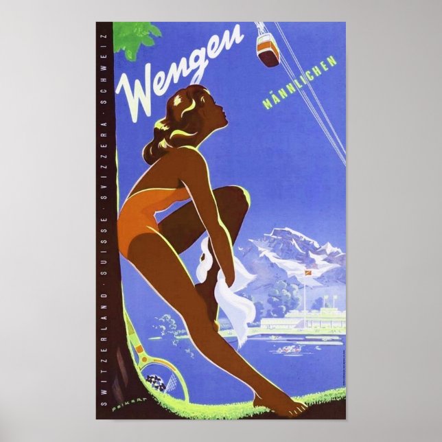 " Schweiz: 2021/heute Bern - Wengen Männl. Reise Poster (Vorne)