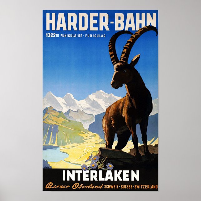 " Schweiz: 2022/heute Interlaken - Harder Bahn ... Poster (Vorne)